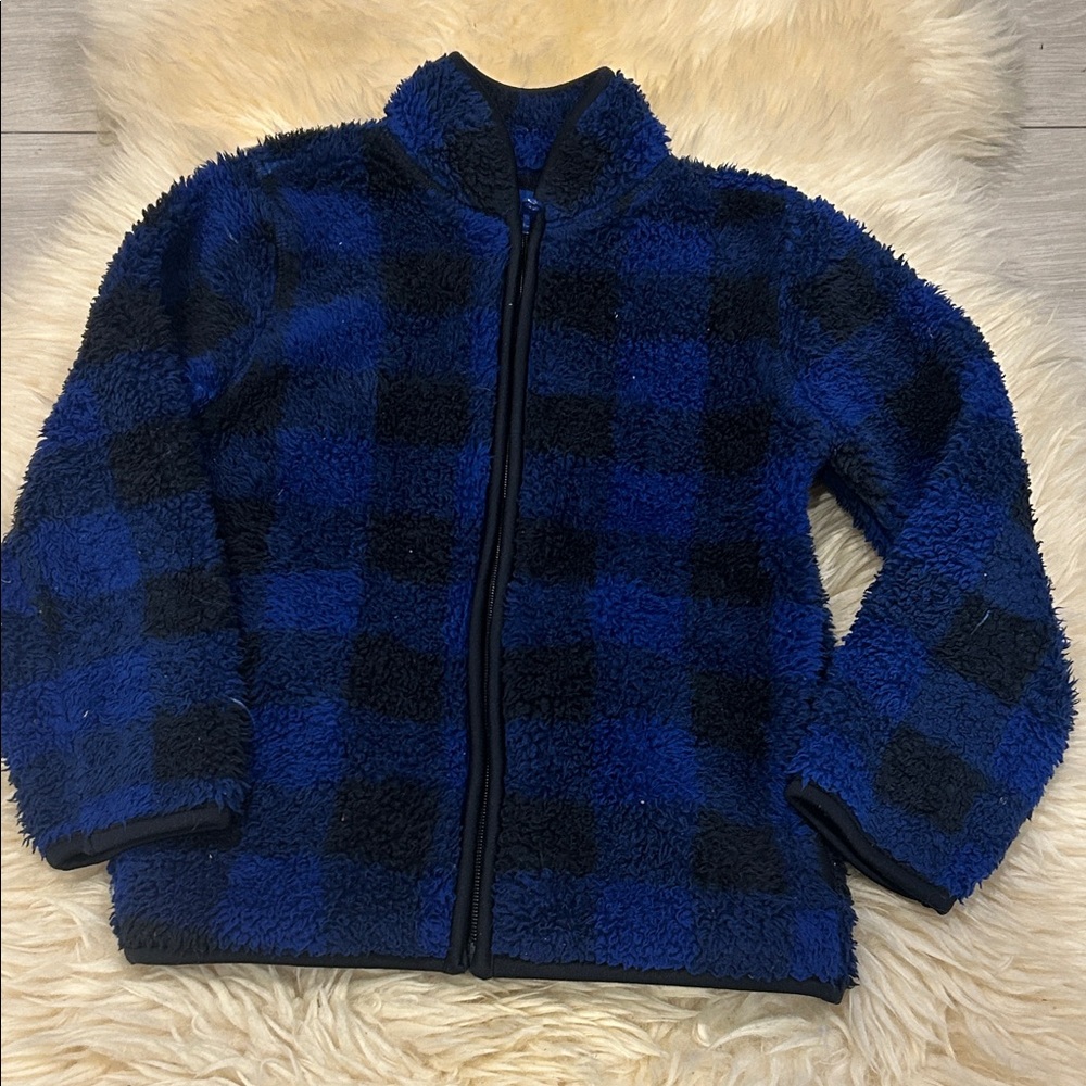 Joe Fresh Kids Blue and Black Checkered Warm Jacket